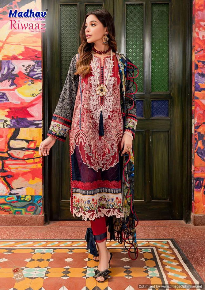 Riwaaz Vol 8 By Madhav Cotton Printed Pakistani Readymade Suits Wholesale Online
